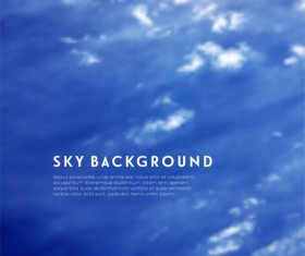 Sky with cloud blue background vector 03