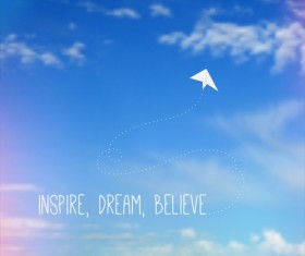 Sky with cloud blue background vector 04