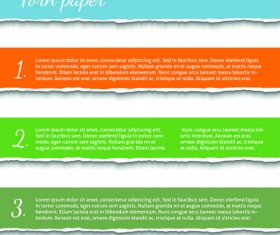 Torn paper banner with numbered vector