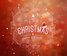 Transparent christmas label with halation background vector 01