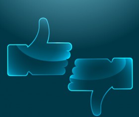 Transparent glass gesture vector