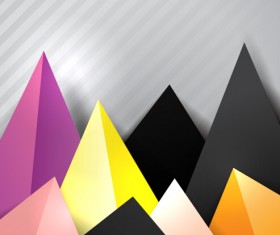 Triangle embossment colored background vector graphics 05