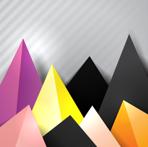 Triangle embossment colored background vector graphics 05