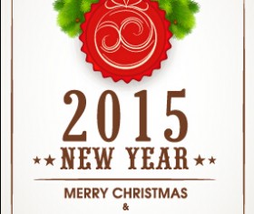 Vector background 2015 christmas with new year frame vector