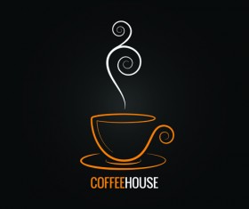 Vector coffee menu logo design 02