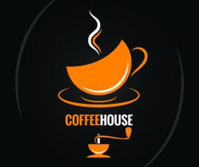 Vector coffee menu logo design 04