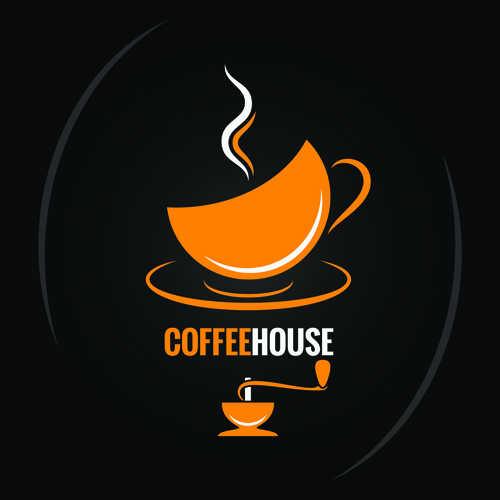 Vector coffee menu logo design 04