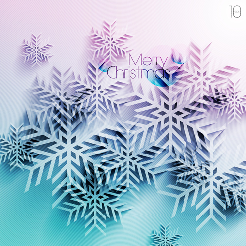 Vector snowflake creative background design 01