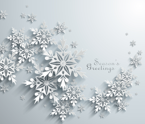 Vector snowflake creative background design 03