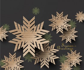 Vector snowflake creative background design 04