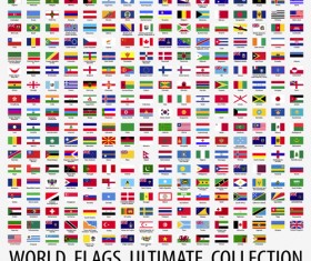 Vector world flags design elements set 02