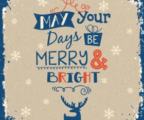 Vintage background 2015 christmas and new year vector set 04