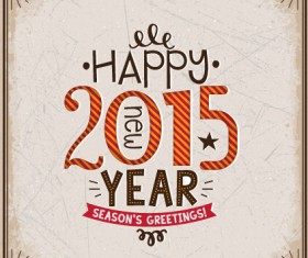 Vintage background 2015 christmas and new year vector set 05