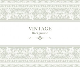 Vintage background ornate floral vector 01