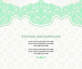 Vintage background ornate floral vector 04