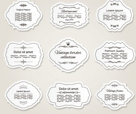 Vintage frame with white cards vector