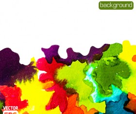 Watercolor colourful background abstract vector 01