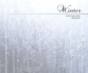 Winter background with water drop vector 01