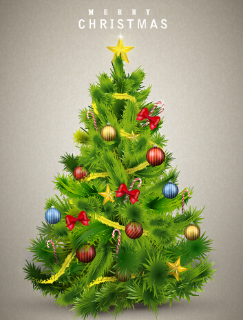 Xmas ornaments with tree background graphics