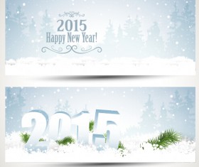 banner 2015 christmas with new year holiday vector 05