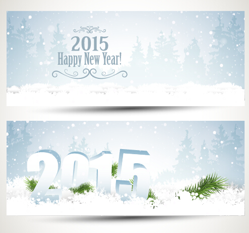 banner 2015 christmas with new year holiday vector 05