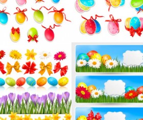 Decorated Easter eggs vector