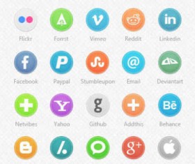 35 Social Media icons in PSD