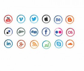 Creative Social Media icon material