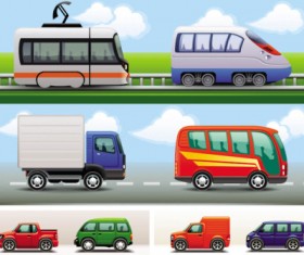 Cartoon cars vector icons