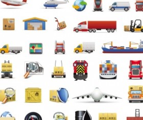 Transport clipart icons vector