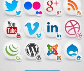 Social Media icons material 01