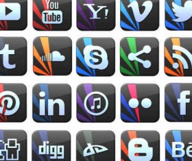 Social icons material