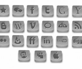 grey social icons