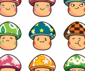 Cartoon mushroom head expression vector