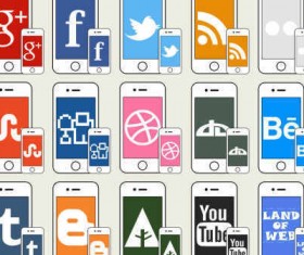iPhone social icons