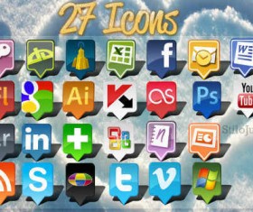 Social icons material