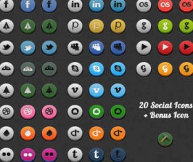 Social 3D icons