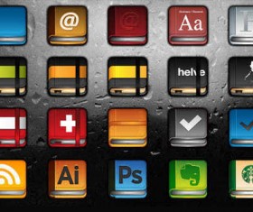 Rounded Square Books icons