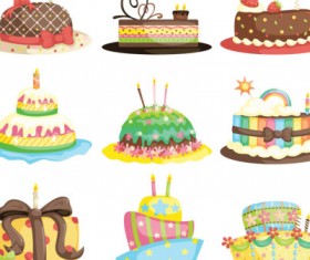 vector cartoon birthday cake