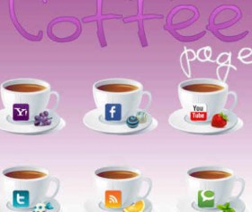 Coffe social icons