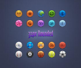 32px Rounded icons set