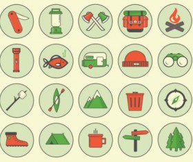Outdoor camping icon