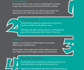 numbered business template vector material