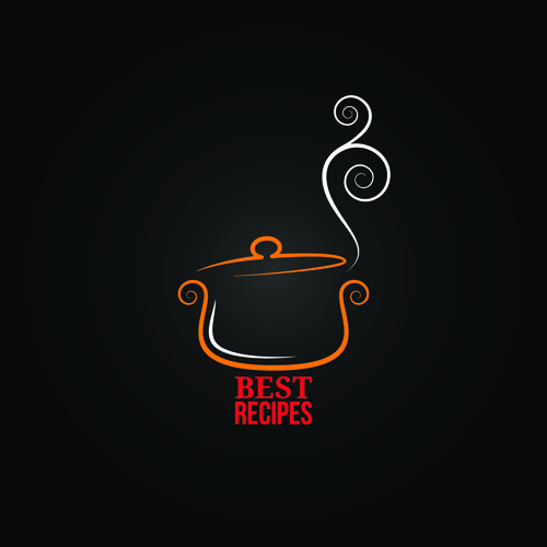 offbeat restaurant menu logo design vector 03