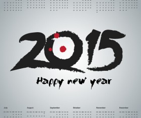 simple grid calendar 2015 vector set 04