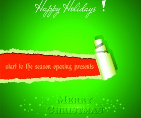 2015 holiday torn paper background vector 04