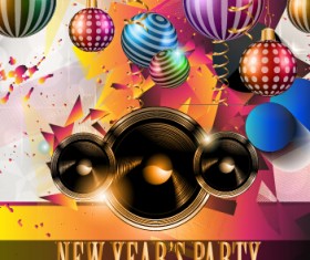 2015 new year party flyer and cover vector 01