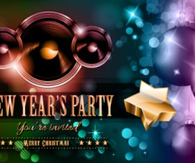 2015 new year party flyer and cover vector 02