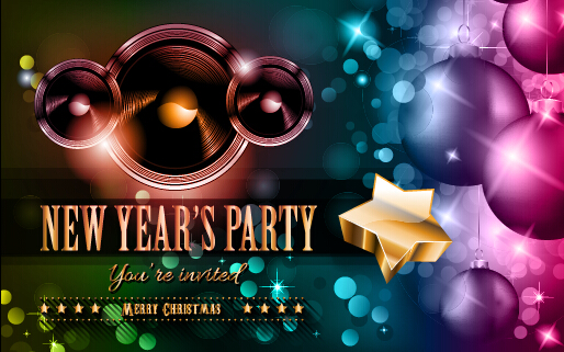 2015 new year party flyer and cover vector 02