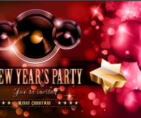 2015 new year party flyer and cover vector 03